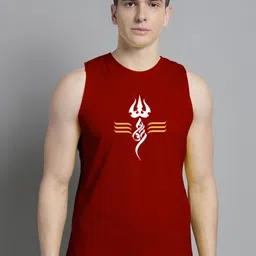 FBAR Printed Bio Wash Pure Cotton Sleeveless Innerwear Gym Vest-picture-41
