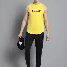 FBAR Typography Printed Pure Cotton Innerwear Gym Vests image 5