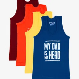 DYCA Boys Pack Of 4 Assorted Innerwear Vests DIA515-PK004_P4 image 1