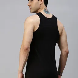 Lux Cozi Men Pack Of 5 Assorted Pure Cotton Innerwear Sleeveless Basic Color Vests image 2