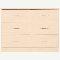 illfordd furniture Chest of Drawers Oak Finish with 6 Drawers for Storage image 4