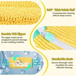 KNH MART Shoe Washing Machine Bag Hidden Side Zipper Durable Reusable Mesh Laundry Bag for Sneakers Athletic Shoes Washer and Dryer Safe image 3