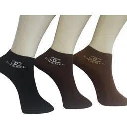 fashiontoos Women's Ankle Length Designer Knitted Multicolor, Multi-Purpose Socks | Socks for Women| Pack of 3 | Design may vary image 3