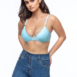 CURWISH Self Design Lacy Wonders Push-Up Bra Lingerie Set image 5