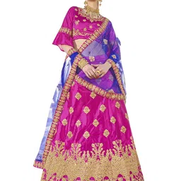 Maroosh Embroidered Thread Work Unstitched Lehenga & Blouse With Dupatta-picture-25