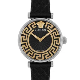 Versace Women Brass Dial & Leather Textured Straps Analogue Watch VE1CA0123-picture-31