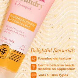 The Pink Foundry Brightening & Exfoliating Vit C Daily Face Wash - 100ml image 2