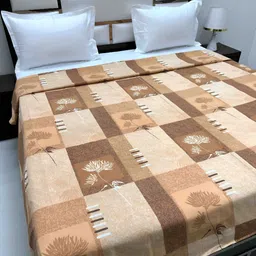 Pure Decor Batik Brown Floral Printed Pure Cotton 350 TC King Size Duvet Cover With Zipper-image-54