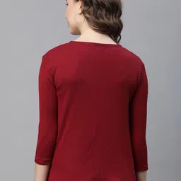 UnaOne Three-Quarter Sleeves Cotton Open Front Shrug image 2