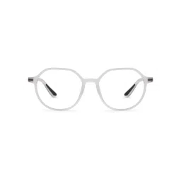 HASHTAG EYEWEAR Unisex Optibul Clear Lens Irregular Full Rim Eyeglass-Nekcc-1160082-Wht (49) image 3