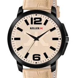 Killer Men Brass Dial & Straps Analogue Watch KL-9401-BROWN-picture-17