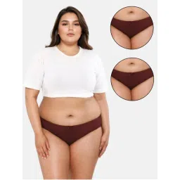 Adira BrZee Plus Size Bikini Panty Maroon-image-5