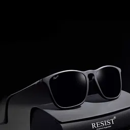 RESIST EYEWEAR Unisex Wayfarer Sunglasses with UV Protected Lens SERGIUS BLK BLACK-picture-33