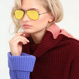 RESIST EYEWEAR Unisex Aviator Sunglasses with UV Protected Lens AIRCRAFTS BLK YELLOW CANDY image 4