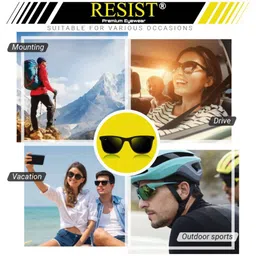 RESIST EYEWEAR Unisex Aviator Sunglasses With UV Protected Lens image 3