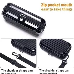 haysch Forever Young Sling Bag for Women and Girls | Crossbody & Mini Suitcase Box | Multi Pattern with Detachable Shoulder Strap and Convertible into Cosmetic image 4