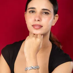 Niscka Rhodium Plated Silver Bracelet-image-33