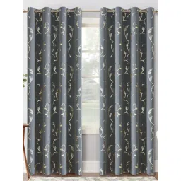 Urban Space Blackout Curtain for Window 5 ft with Eyelets and Tieback 1 Piece-Grey image 1
