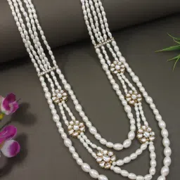 I Jewels Men Gold-Plated Artificial Stones Studded And Beaded Layered Statement Necklace-picture-14