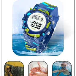 Spiky Kids Dial & Textured Straps Digital Automatic Watch ZEVA8_BLU image 5