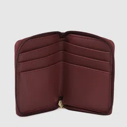 Caprese Women Solid Zip Around Wallet With Embroidered Detail image 5