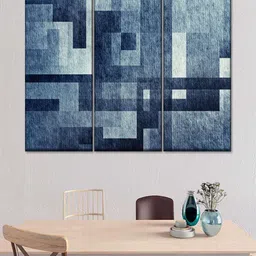 POSTERS AND TRUSS Blue 3 Pieces Creative Abstract Painting Wall Art-image-66