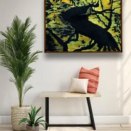 The Art House Black & Green  Abstract Painting Wall Art-image-47