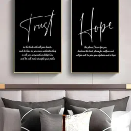 THE HANDMADE FLAIR Black 2 Pieces Motivational Posters Canvas Painting Wall Arts-image-51