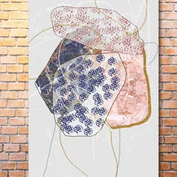 SAF Pink & Blue Modern Art Printed Canvas Wall Art-image-25