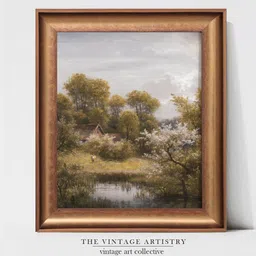 THE VINTAGE ARTISTRY Brown Moody Spring Vintage Dark Printable Wall Art-image-68
