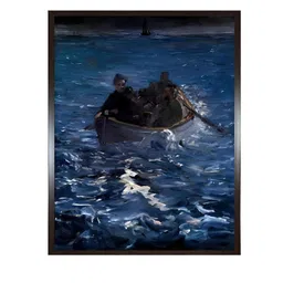 The Art House Blue & Black Wooden Framed Painting Wall Art image 2