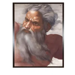 The Art House Grey & Brown Sistine Chapel Ceiling Wooden Framed Painting Wall Art image 2