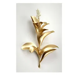 THE HANDMADE FLAIR Gold-Toned Abstract Wooden Wall Art image 2