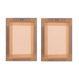 THE HANDMADE FLAIR 2 Pcs Blue & White Abstract Framed Painting Wall Art image 4