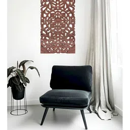 VAS collection home Brown Textured Rectangle Shaped Wooden Wall Decor-image-29