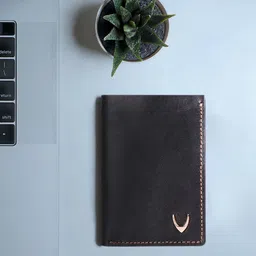 Hidesign Men Black Solid Leather Three Fold Wallet-image-50