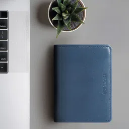 Hidesign Men Blue Textured Leather Two Fold Wallet-picture-25