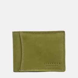 Teakwood Leathers Men Green Solid Two Fold Wallet image 3