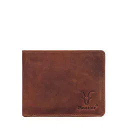 Goatter Men Brown Leather Two Fold Wallet image 3