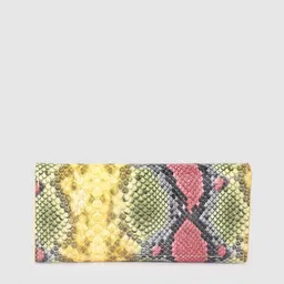 Lino Perros Women Snake Skin Textured Three Fold Wallet image 3