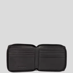 Police Men Striped Leather Two Fold Wallet image 3