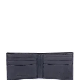 Red Tape Men Navy Blue Solid Leather Two Fold Wallet image 3