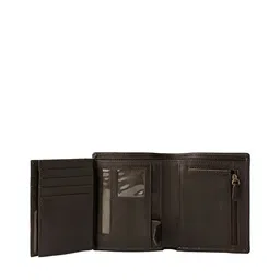 Hidesign Men Brown Solid Three Fold Leather Wallet image 4