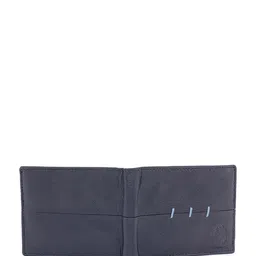 Red Tape Men Navy Blue Solid Leather Two Fold Wallet image 5