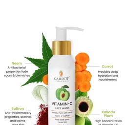 KARROT NATURAL SKINCARE Vitamin C Glowing Face Wash With Kakadu Plum With Neem- 100 ml image 3
