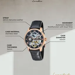 EARNSHAW Men Grey Skeleton Dial Analogue Automatic Motion Powered Watch ES-8006-07 image 4