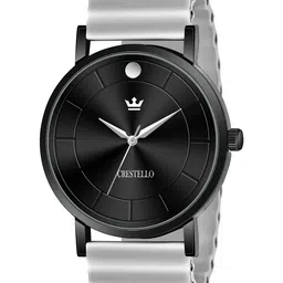 CRESTELLO Men Brass Dial & Straps Analogue Multi Function Watch CR-BLK028SLC-GREY-picture-18