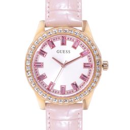 GUESS Women White Patterned Dial & Pink Leather Straps Analogue Watch GW0032L2-picture-48