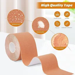 trovexx BoobTape with 10pcs Nipple Cover for Women Breast Lift Tape for Strapless Dress, Bra & Heavy Breast Support Nipple Tape, Multipurpose Body Tape for Breast Push Up Booby Tape Beige image 3