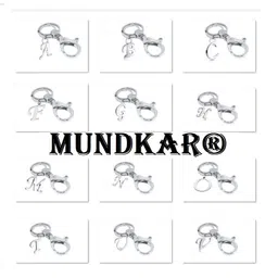 mundkar Alphabet initial Key chain Ring Hook for Car Bike Home image 5